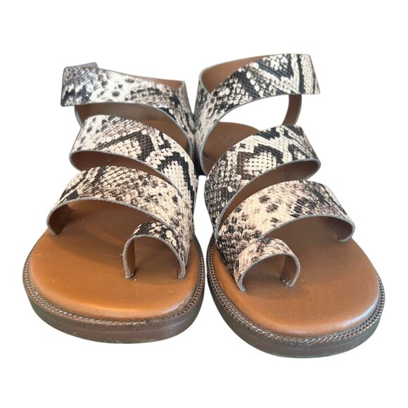 Franco Sarto Snakeskin Laritza Strappy Statement Sandals 7 - Picture 7 of 9
